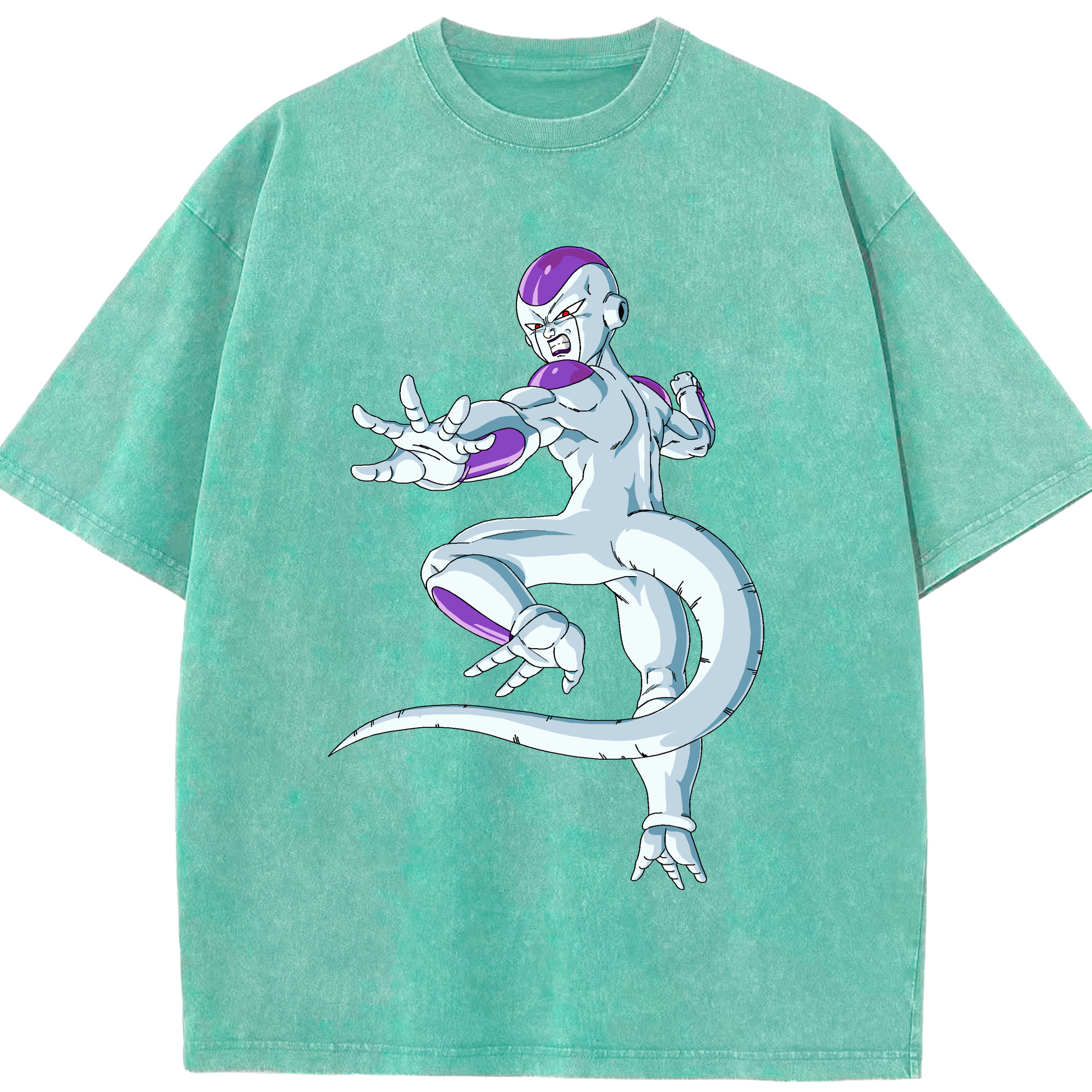 （画像用） ドラゴンボール フリーザ DRAGON BALL Frieza 綿100% ヴィンテージ風 半袖Tシャツ（フロントプリント）